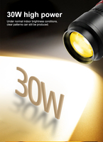 Projecteur LED 30W à intensité variable (1-100%) pour photographie et diffusion en direct, 4 couleurs, 20 gobos
