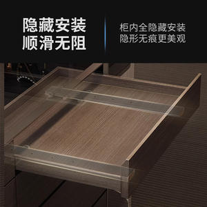 Hidden Jewelry Display <b>Cabinet</b> Cold-Rolled Steel Buffer Bottom-Mounted Invisible Damping Track Pull-Out Dining <b>Outdoor</b> - Product Image 4