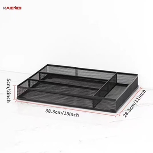 Organiseurs de tiroirs modernes en acier inoxydable 304 noir pour la cuisine, la salle de bain, l'hôtel, le bureau, rangement des couteaux et des fourchettes - Product Image 6