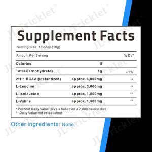 Integratore <span class=keywords><strong>BCAA</strong></span> 2:1:1 a catena ramificata amminoacido <span class=keywords><strong>BCAA</strong></span> in polvere - Product Image 5