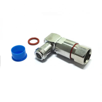 Connecteur à angle droit 4.3-10 type N type 7/16 Din mâle femelle pour connecteur de câble d'alimentation 1/2 superflex 1/2