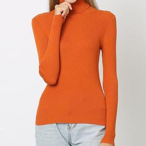 <span class=keywords><strong>Pull</strong></span> col roulé en maille côtelée fine à manches longues pour <span class=keywords><strong>femme</strong></span>, haut de gamme, collection automne-hiver, vente en gros - Product Image 3