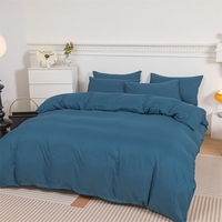 Ensemble de draps en coton haute densité, résistant aux plis, pré-rétréci, sans bords qui se reculent après lavage