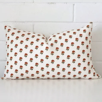 Housse de coussin en poly-linolène imprimée à la main, motif floral, vert olive, pour canapé, style bouclé