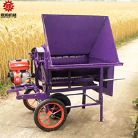 Décortiqueuse de riz à gros calibre, machine domestique haute performance, petite décortiqueuse mobile pour blé, millet, sorgho et soja, très vendue