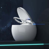 Toilette intelligente 2025 avec siège chauffant en forme d'œuf, fonction de télécommande, pour salle de bain, hôtel, appartement