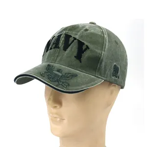 Custom coated washing cotton cap outdoor baseball cap with embroidery and metal buckle from china manufacture