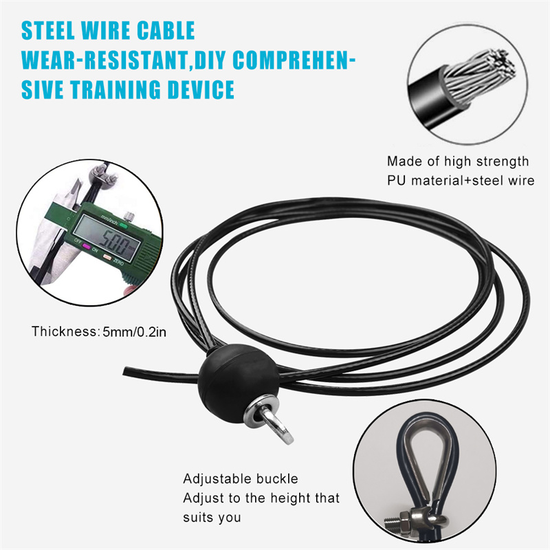 i etty Fitness Pulley Cable,Adjustable Hoe Gy Cable Pulley Syste