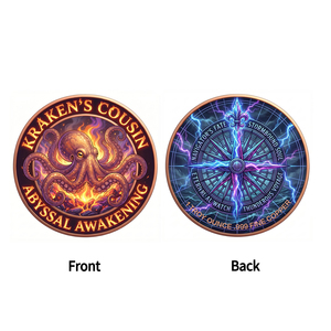 Moneda Conmemorativa Deportiva <span class=keywords><strong>de</strong></span> Cobre Fino .999 <span class=keywords><strong>de</strong></span> 1 oz, Redonda Estampada, 'Primo <span class=keywords><strong>de</strong></span> Kraken', 'Despertar Abisal del Pulpo' - Product Image 2