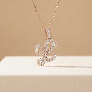 Rose Gold Diamond Pendant Brilliant <b>Cut</b> <b>Stones</b> Luxury Women's Wedding Anniversary Engagement 18KT Gold Plated IGI Certified - Product Image 3