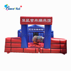 18 'x 18' Cowboy equilibrio sfida Rodeo giro toro meccanico gonfiabile per giovani e adulti feste di carnevale - Product Image 2