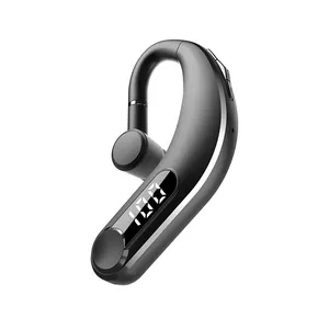 M22 Bluetooth 5.0 עסקים אוזניות אלחוטי אחת אוזן וו אוזניות LED תצוגה דיבורית Earbud אוזניות ארוך המתנה