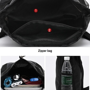 Lightweight New Large Capacity <b>Waterproof</b> Polyester Drawstring Gym <b>Bag</b> with 20-38L Folding Design for Cycling and Sports - Product Image 3