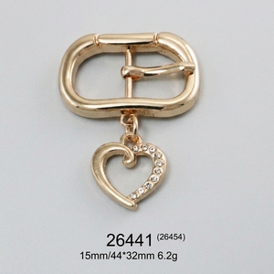Boucle de chaussure en métal personnalisée avec logo, en alliage de zinc, à broche carrée, avec zircon, accessoires de quincaillerie de créateur pour sandales et mocassins - Product Image 2