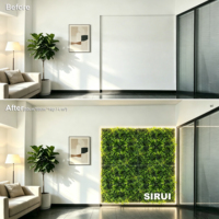 Panneau mural en gazon artificiel commercial 50x50cm, jardin vertical, écologique, en plastique résistant aux UV, feuillage réaliste, aménagement paysager