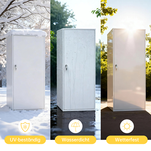 Caja de Almacenamiento para <span class=keywords><strong>Bicicletas</strong></span> de Exterior, Acero Galvanizado, Cobertizo para <span class=keywords><strong>Bicicletas</strong></span> Resistente, Casillero Vertical para <span class=keywords><strong>Bicicletas</strong></span>, <span class=keywords><strong>Garaje</strong></span> Seguro para <span class=keywords><strong>Bicicletas</strong></span>, <span class=keywords><strong>Armario</strong></span> de Acero para Exterior - Product Image 3