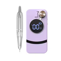 Machine à ongles professionnelle en acier inoxydable, rechargeable, 35000 tr/min, moteur à balais, perceuse à ongles électrique sans fil pour manucure