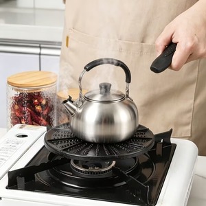 <span class=keywords><strong>Plaque</strong></span> diffuseur de chaleur en émail noir pour cuisinière à gaz avec <span class=keywords><strong>protection</strong></span> anti-brûlure en métal pour chauffage lent et petits récipients - Product Image 6