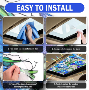Film pour toit ouvrant de voiture sur mesure, imprimé UV, autocollant statique, résistant à l'eau, amovible - Product Image 2