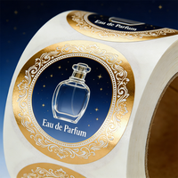 Etiquetas Adhesivas Impermeables de Alta Calidad para Botellas y Frascos, Impresión de Logotipos Personalizados para Perfumes y Cosméticos