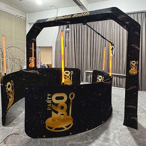Nouvelle cabine photo 360° avec armoire pour 10 personnes, compatible avec les appareils photo, en métal et alliage d'aluminium, télécommande, impression instantanée - Product Image 3