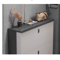 Zapatero de Madera Ultrafino Independiente, Mueble Integrado para Recibidor, Gran Capacidad, Ahorro de Espacio, Minimalista