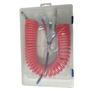 Ensemble d'outils pneumatiques de dépoussiérage avec buse longue coudée et <span class=keywords><strong>embout</strong></span> de sécurité en caoutchouc pour le nettoyage automobile - Product Image 2