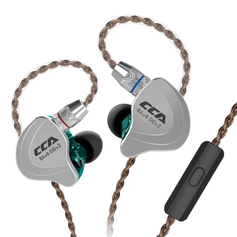 CCA C10 In Ear HiFi Monitor Earphone 3.5mm Detachable Cable Hybrid Technology Headphone Hi-fi Stereo Headset Musician Earbuds