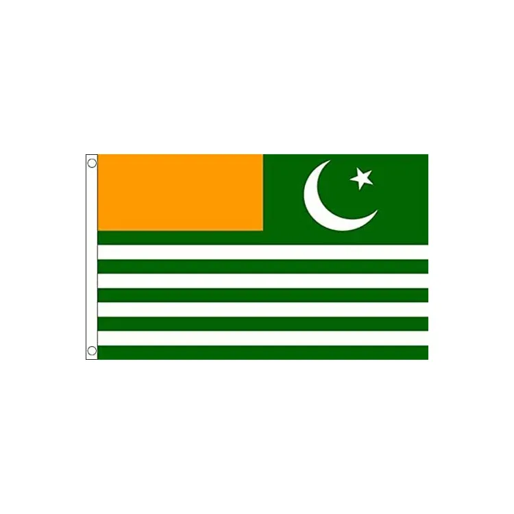 Drapeaux pashmir Azad Jammu et pashmir bannière 150cm x 90cm 3x5 pieds Polyester avec œillets en laiton drapeau pashmir