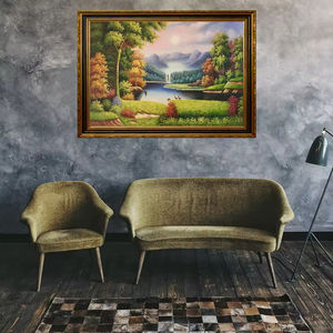<span class=keywords><strong>Peinture</strong></span> à l'huile sur toile encadrée, <span class=keywords><strong>paysage</strong></span> méditerranéen, impressionniste, faite à la main, art mural, vente en gros - Product Image 6