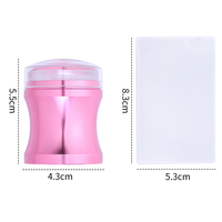 Matériel pour ongles : Tampon à ongles en silicone transparent OEM pour nail art DIY avec grattoirs
