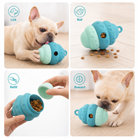 Distributeur de friandises en silicone pour chien, facile à nettoyer, avec trous de distribution pour l'enrichissement à domicile