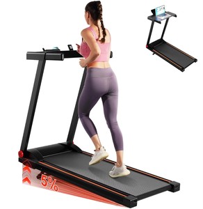 <b>Foldable</b> Electric Treadmill LCD Screen Steel Frame 4.0HP Motor Removable <b>Desk</b> 330 lb Capacity Compact Design for Small Spaces - Product Image 1