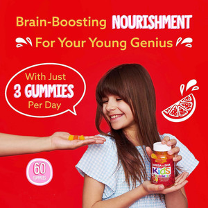 Suplemento Alimenticio de Caramelos Blandos para Niños de Primera Calidad, Apoya la Salud con Omega, Vegetales y Frutas, Fibra Nutricional - Product Image 3
