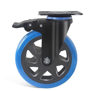 5 inç sarhoş tekerlek 2200 Lbs Set 4 ağır güvenlik çift kilitleme endüstriyel tekerlekler fren ile hiçbir gürültü - Product Image 3