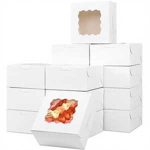 Cajas Rígidas de Papel Kraft Macaron con Ventana Grande Preformadas, Recubiertas con UV, Materiales Reciclados para Envasado de Alimentos - Product Image 3
