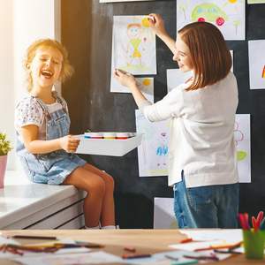 Tempat Sampah Kelas, 6 Buah Tempat Sampah Kertas Putih untuk Kelas dengan Label Berwarna, Tempat Penyimpanan Plastik Tebal untuk Sekolah - Product Image 5