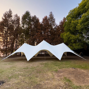 Grande Tente <span class=keywords><strong>Pergola</strong></span> Extérieure Imperméable et Anti-UV pour 60 Personnes (10m, 15m, 20m) avec Poteaux et Sac de Transport pour Plage, Camping et Voyage - Product Image 1