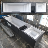 Piscine modulaire portable sur conteneur d'expédition, personnalisable en usine, pour hôtels, complexes hôteliers, jardins et projets extérieurs