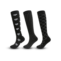 Chaussettes de course à compression graduée personnalisées, hauteur genou, respirantes, élastiques, soutien athlétique pour l'entraînement, hommes et femmes, vente en gros