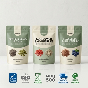 Bolsa de aluminio mate impresa personalizada con cierre hermético a prueba de olores para envasado de suplementos de polvo verde superalimenticio - Product Image 4