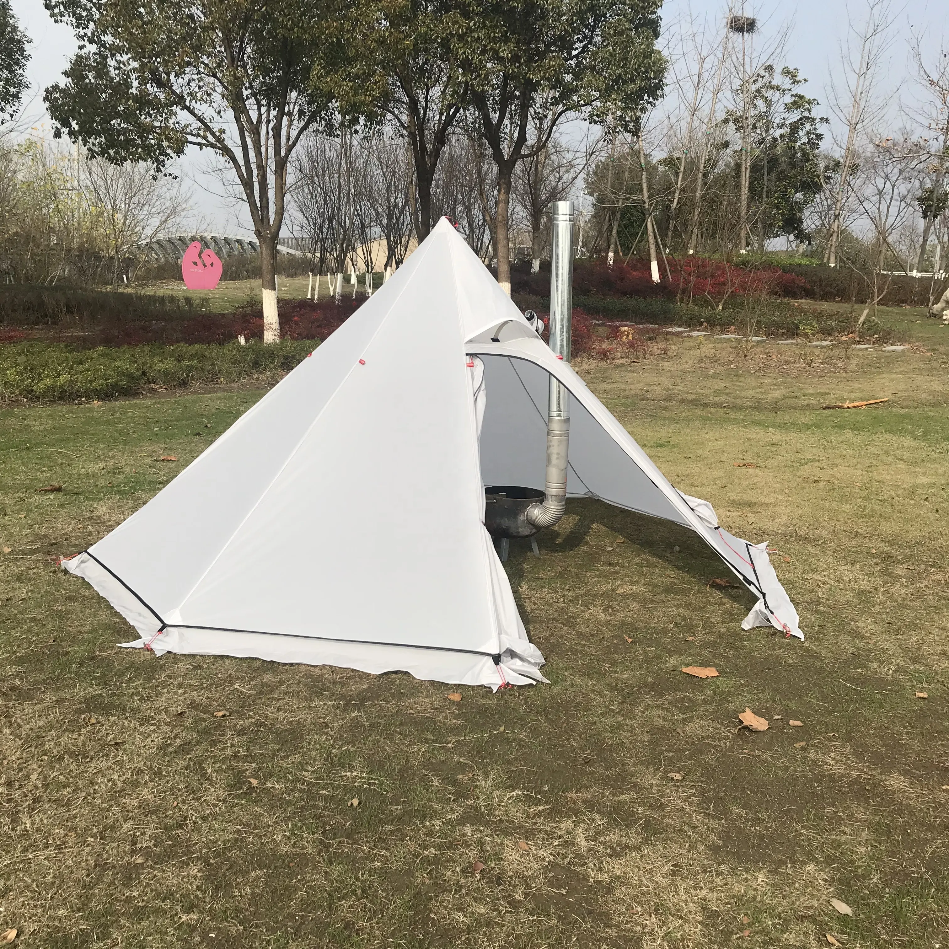 Mountincattle Winter Tipi Tent Chiều Cao 160 Cm Một Cực Hình Dạng Kim Tự Tháp Với Váy Tuyết Nhà Máy Thiết Bị Cắm Trại