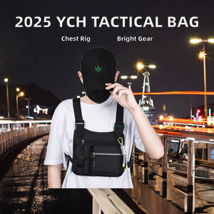 2025 NEW YCH Unisex <b>Chest</b> Rig Backpack Reflective Light Outdoor Running Exercise Hiking Tactical Nylon Polyester - Product Image 2