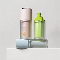 Nouvelle bouteille en plastique AS+PP à paroi épaisse de 30 ml avec pompe, récipient cosmétique vide pour huile essentielle, crème solaire, fond de teint liquide, flacon sans air