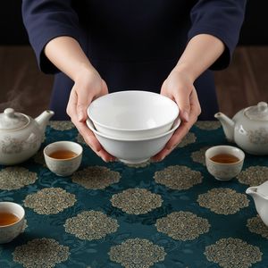 Tazón de Cerámica Blanco Yayu de 10-22 cm, Color Sólido, Apto para Microondas, Vajilla para el Hogar - Product Image 2