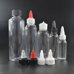 Profession elle Schmieröl flasche 30ml 50ml 60ml 80ml 100ml 250ml 500ml PET-farbige flüssige Quetsch flasche mit einer Twist-Düse