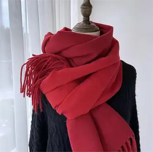 कश्मीरी बुना हुआ स्कारफ ठोस बहु रंग पैशमीना स्कार्फ सादे बुना हुआ कश्मीरी विकल्प महिलाओं के लिए बुने हुए स्कार्फ