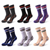 Chaussettes de randonnée en laine mérinos pour hommes et femmes, chaussettes de sport respirantes et rembourrées pour la randonnée en plein air, les sports et la marche sur sentier