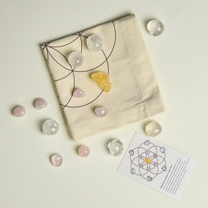 Venta al por mayor puntos de cristal naturales colorido conjunto de rejilla de cristal curativo DIY piedras de meditación Chakra Kit de energía - Product Image 2
