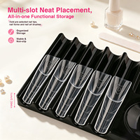 Palette multifonctionnelle tout-en-un pour le nail art, support pour stylos, organisateur de bureau, plateau de mélange de gels - Outils de nail art en gros
